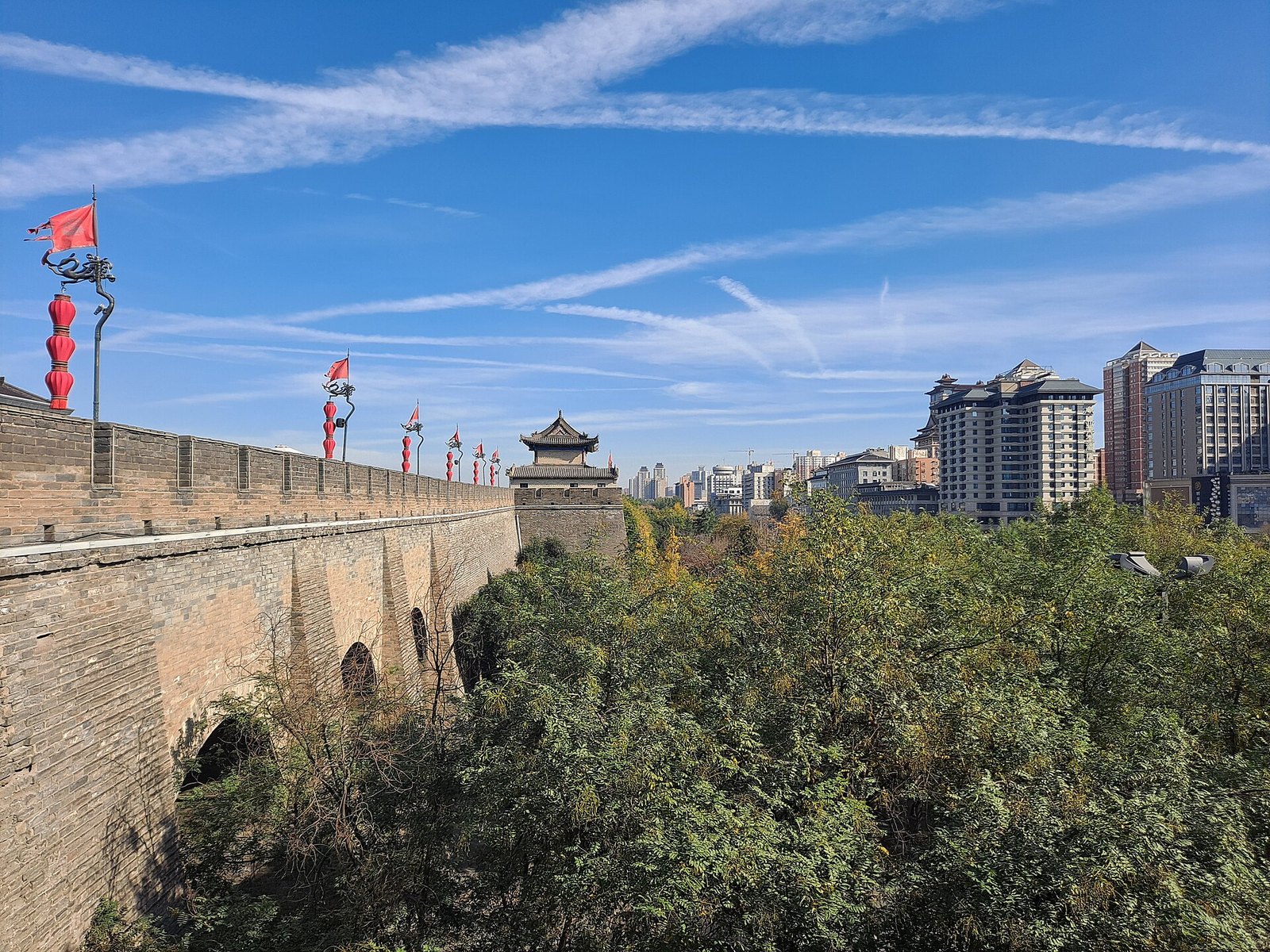 Xi’an City Wall on the classic Beijing–Xi’an–Shanghai route